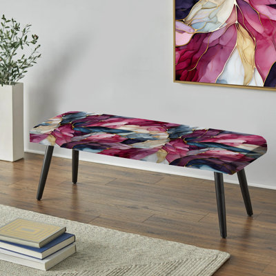Banc noir rembourré Bohemian Flair