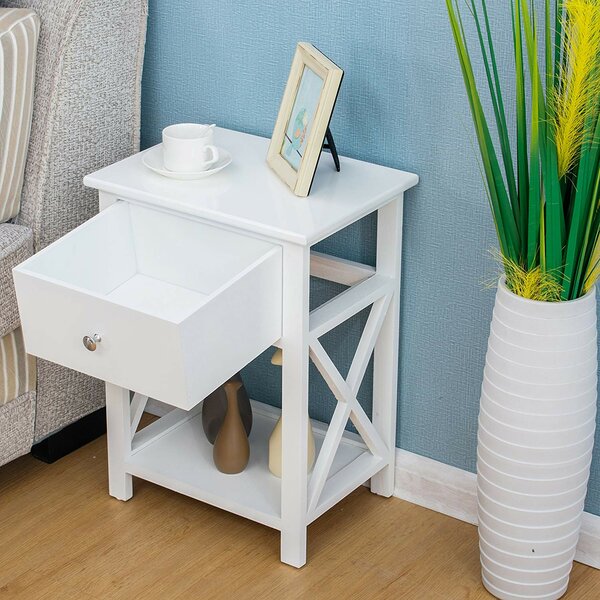 Brambly Cottage Stanhope Manufactured Wood Bedside Table & Reviews ...