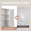 Armoire de rangement en métal durable avec tablettes réglables et portes en verre, parfaite pour un rangement organisé et élégant