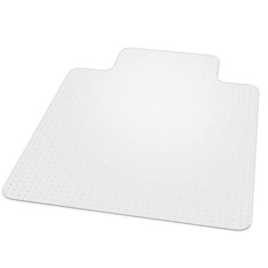 ES Robbins EverLife Chair Mat for Flat Pile Carpet, 36x 48 with Lip, Clear