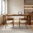 Modern Rectangular Solid Wood Desks with Bookshelf-293204892