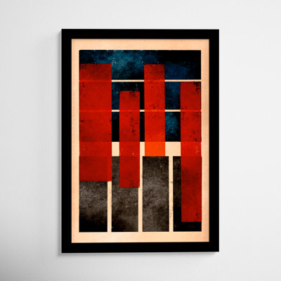 Geometric Red And Blue by Oliver Gal