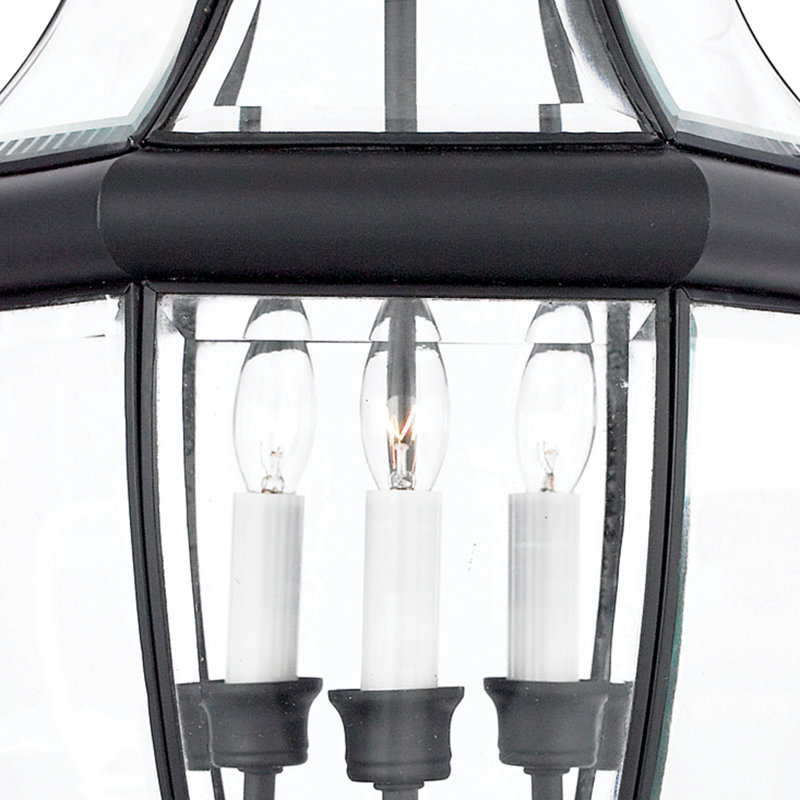 Tête de lanterne câblée H 23 po Jayde, Noir mystique