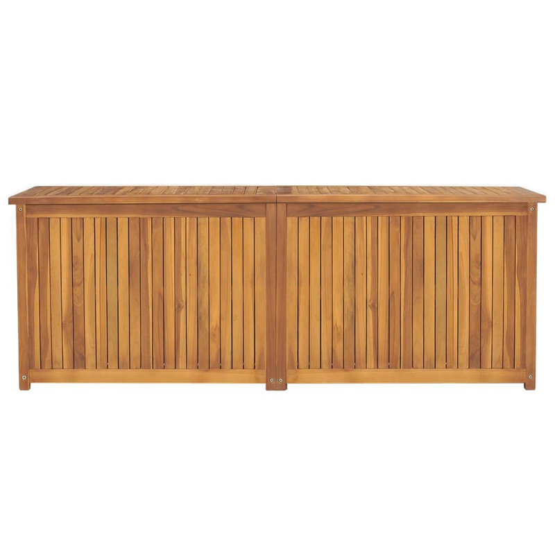 Marlow Home Co. Groover 59.1cm W Water Resistant Teak Solid Wood Deck Box in Brown