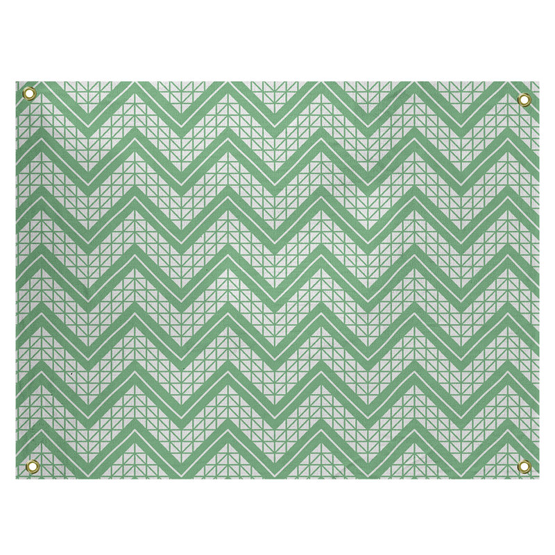 Tapisserie Stephenie, H 50 po x l 59 po, Vert / Gris