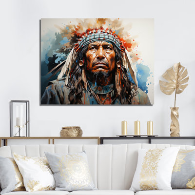 «Native Apache Warrior» sur toile