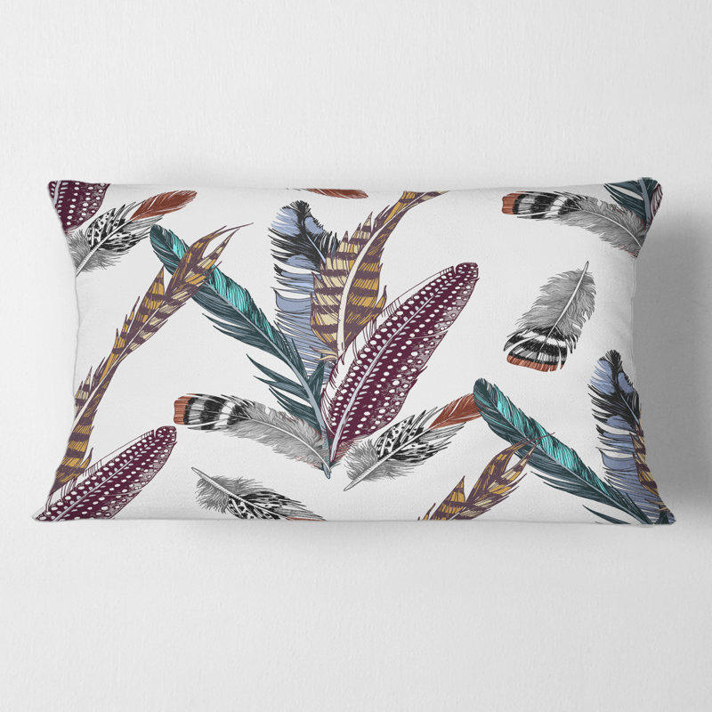Housse de coussin rectangulaire en V Feather