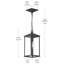 Luminaire suspendu d'extérieur avec panneaux de verre transparent Cantley-127392955