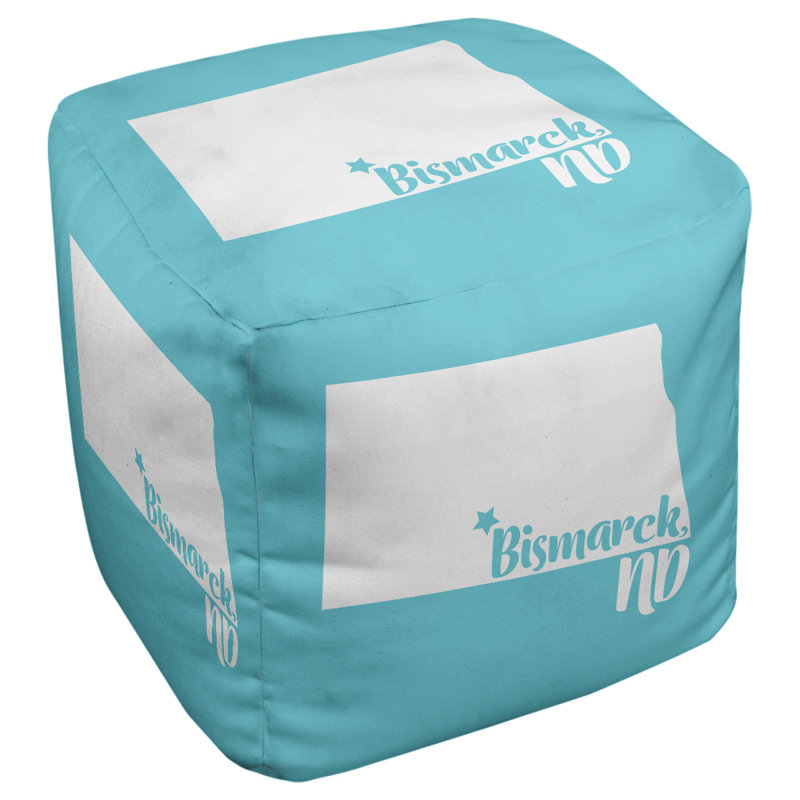 Upholstered Ottoman, Teal