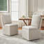 Chaises d'appoint rembourrées avec roulettes-1391154368