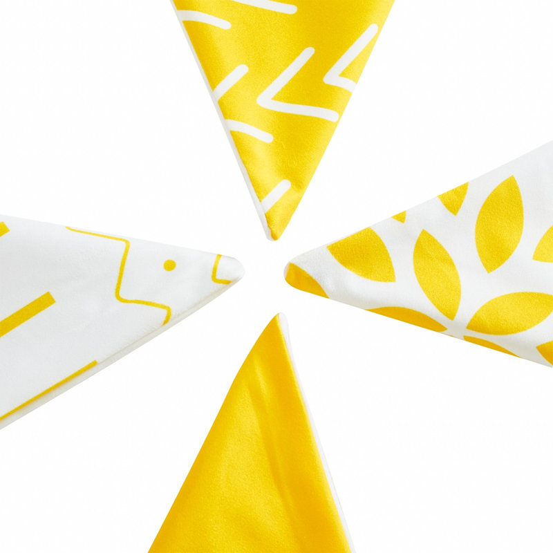 Printing KD125 Outdoor Square Pillow Cover, Yellow/White