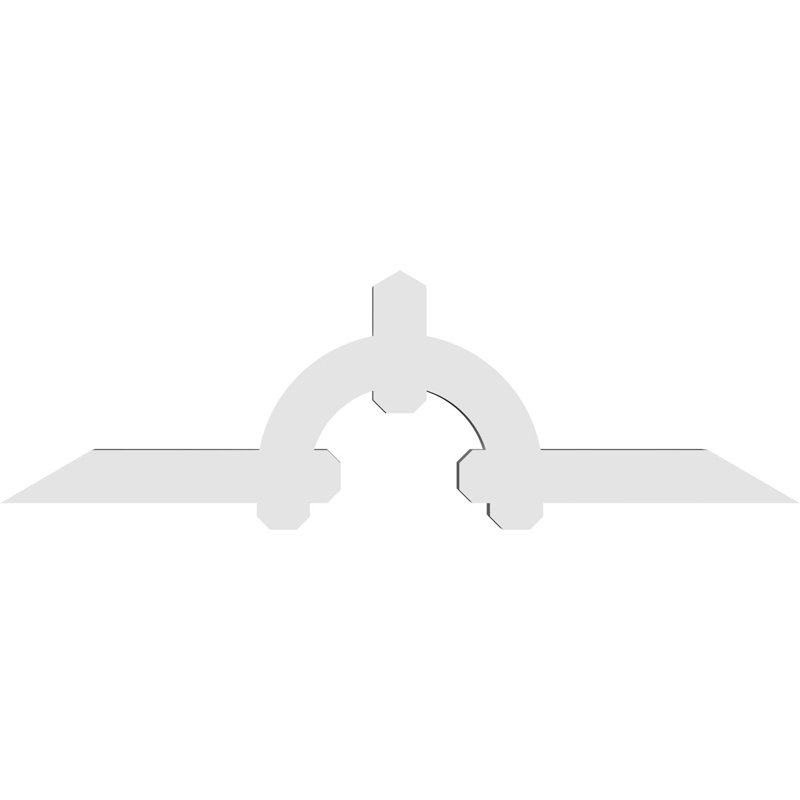 Ericson Architectural Grade PVC Gable Bracket, 17.5" H x 60" W (Pitch: 7/12), 4" D x 4" F