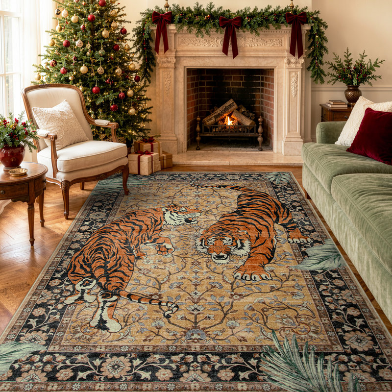 Tapis brun délavé Goldene, Desert Brown, Rectangulaire 8 pi x 10 pi