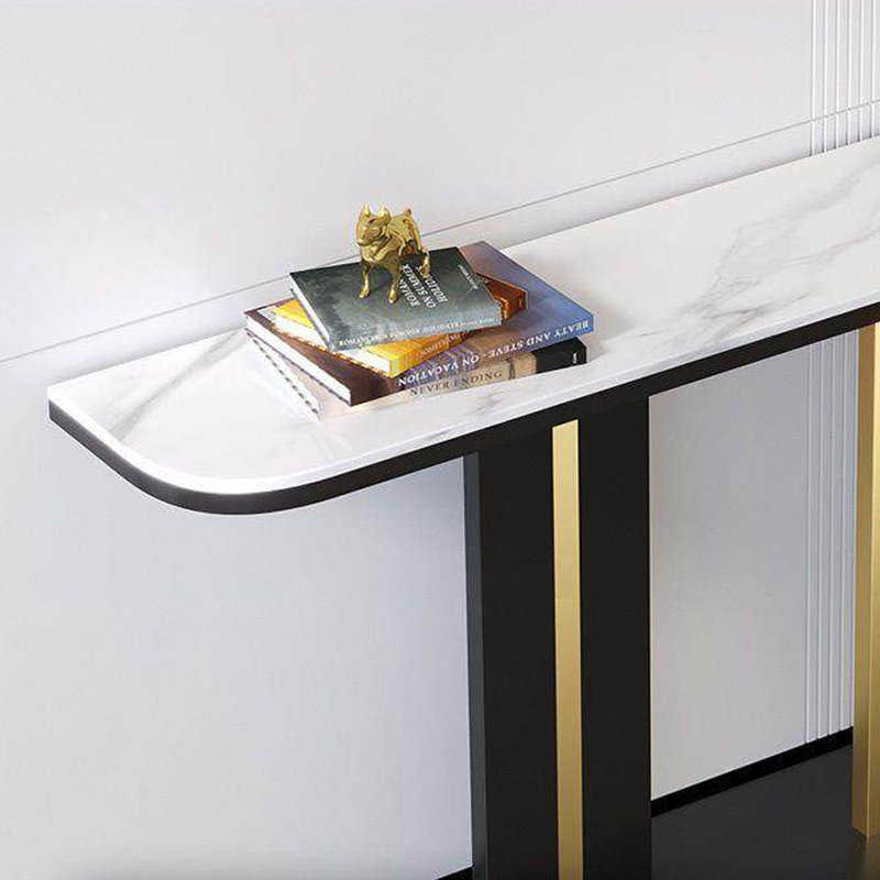 Console d'entrée moderne et minimaliste, H 31,5 po x l 39,4 po x P 11,8 po, Blanc
