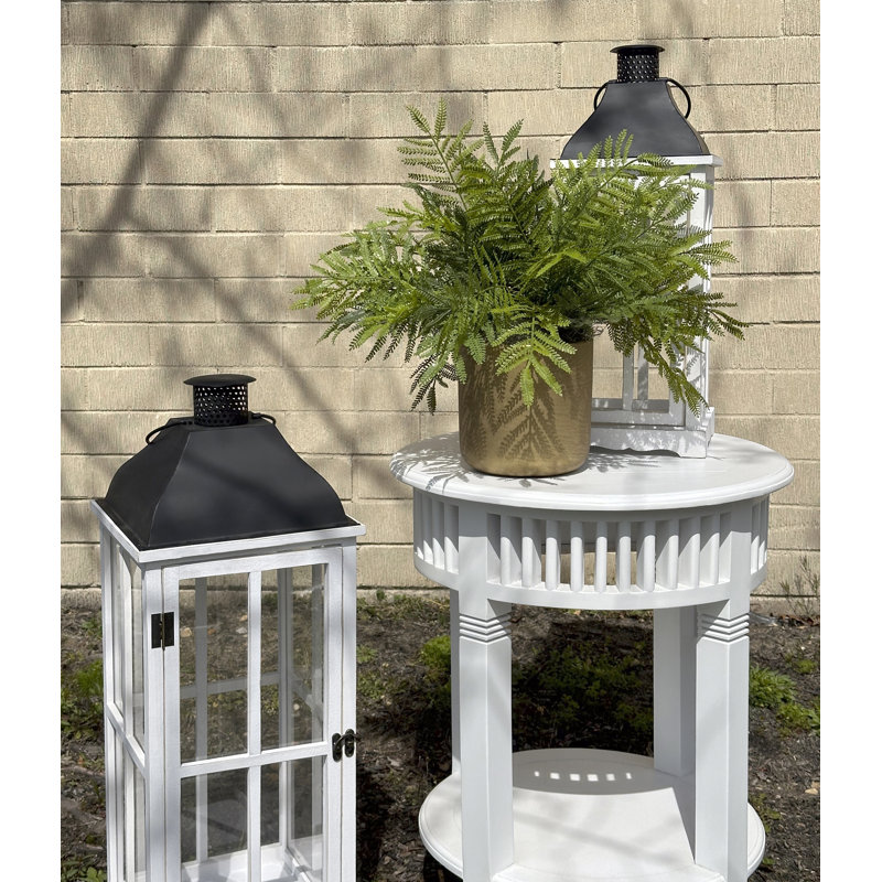 UV Rated Outdoor Ostrich Fern in Fiberstone Pot