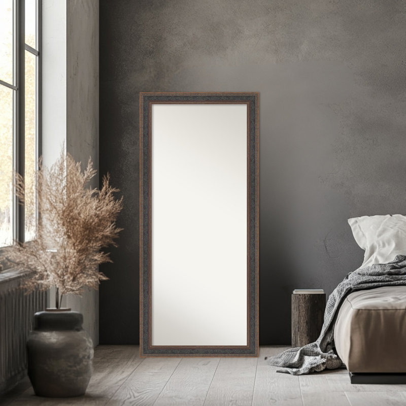 Miroir de plancher pleine grandeur non-biseauté Attic, Bronze vieilli
