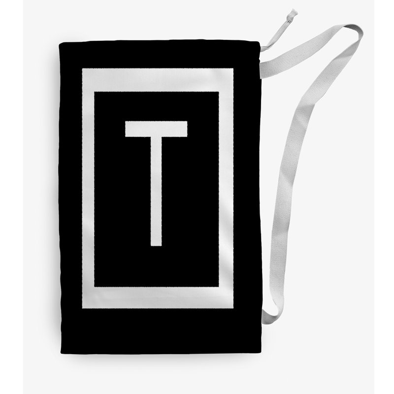 Sac à linge Monogram, Petit (H 29 po x l 18 po), Noir