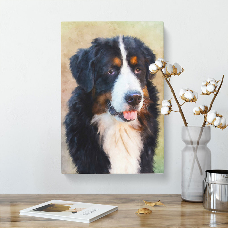 Bermese Mountain Dog - Wrapped Canvas, 50cm H x 35cm W x 3cm D