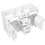Meuble-lavabo de salle de bain de 122 cm (48 po), base autoportante en MDF avec 4 tiroirs et 2 portes, meuble de rangement avec étagères réglables, poignées en métal, meuble seul-1840428765-1840428766