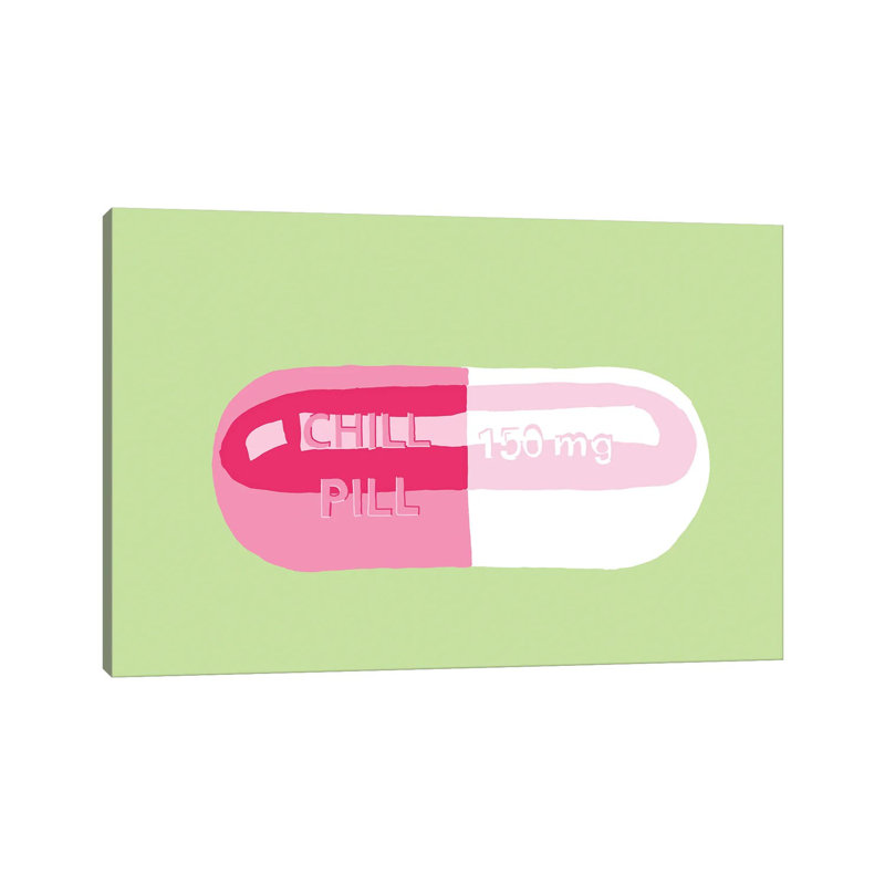 Chill Pill Mint - Wrapped Canvas Print, 101.6 cm H x 66.04 cm W x 1.91 cm D