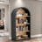 Landlith 43" Tall Arched Wooden Bookcase with 4 Storage Shelves