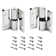 Surface Mounted Hinge Set, Left Hand In/Right Hand Out, with Fasteners, Stainless Steel (Single Pack)