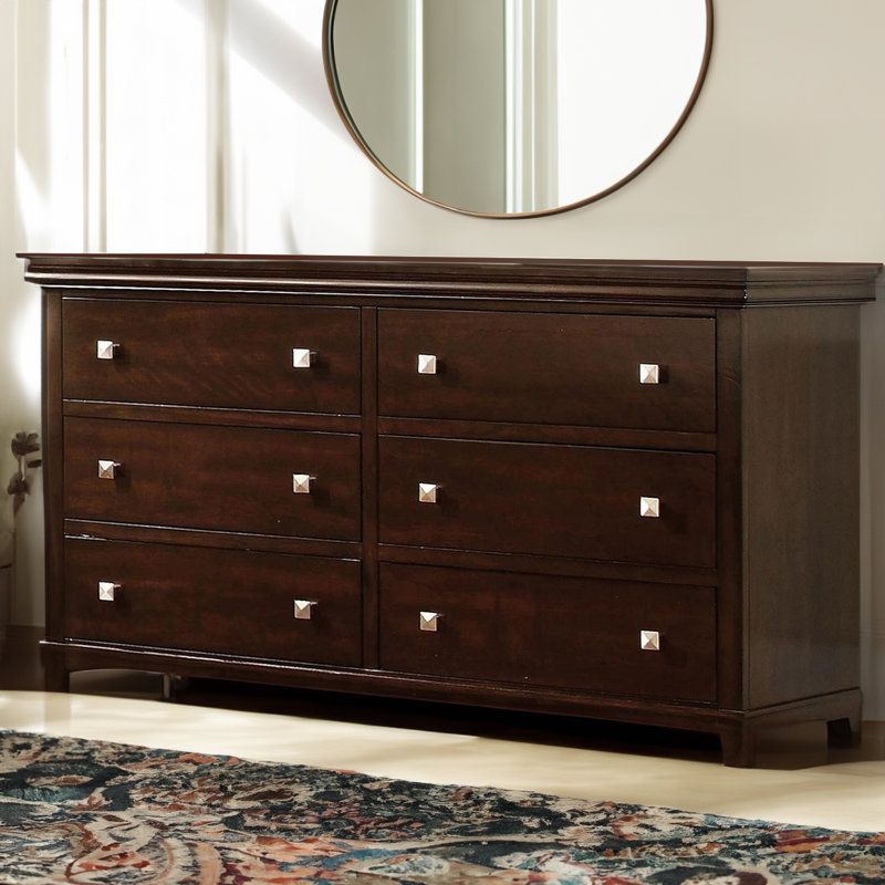 Commode design en bois de style transitionnel