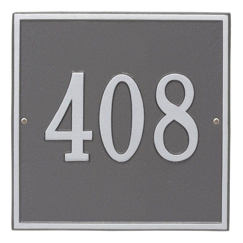1-Line Wall Address Plaque, Antique Copper, Yes