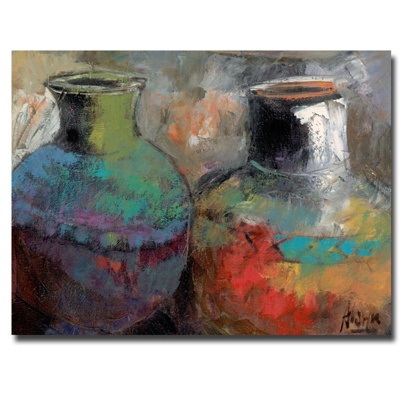 «Still Life with Jugs» par Boyer, reproduction d'art sur toile, H 24 po x l 32 po x P 2 po