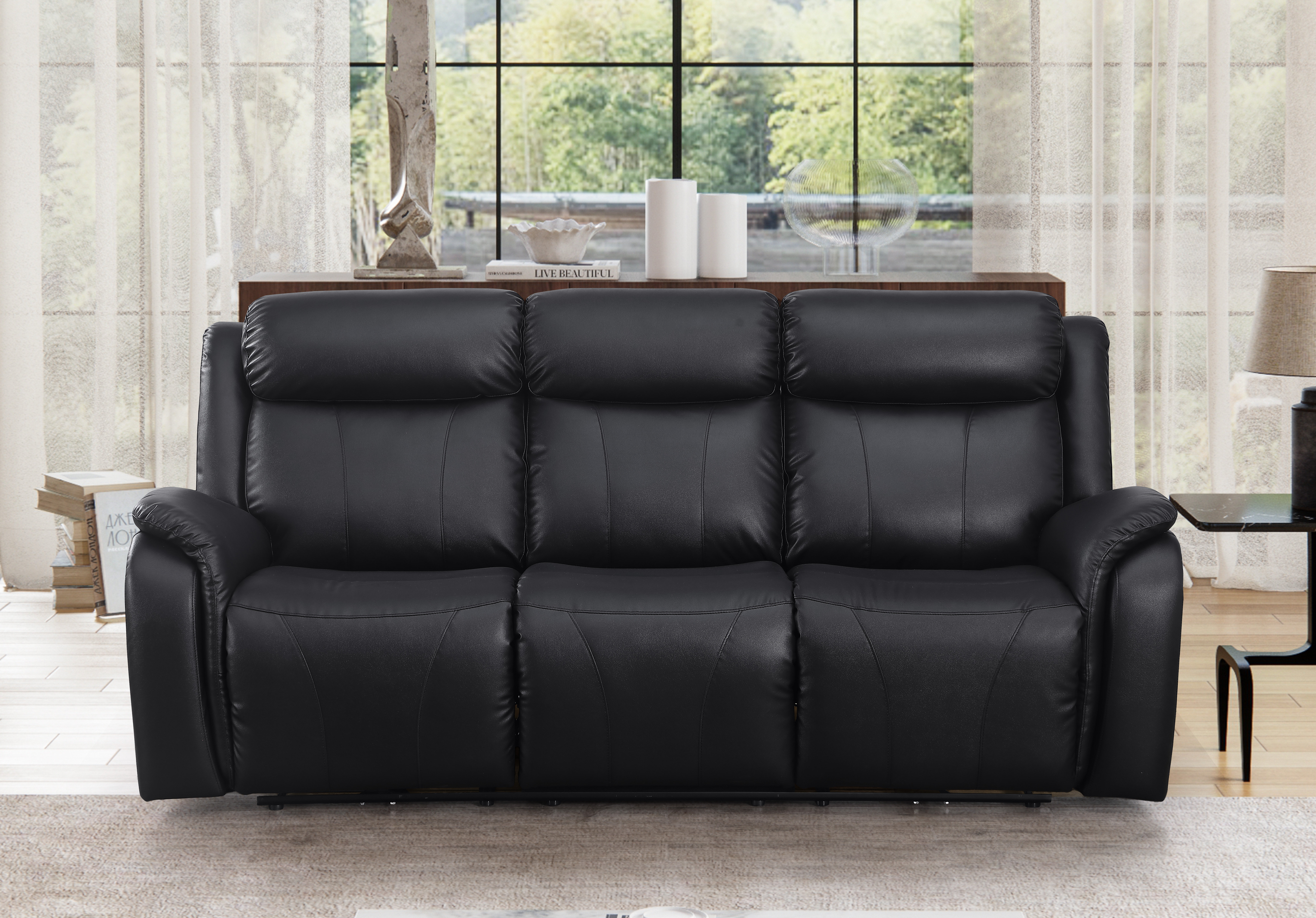Latitude Run® Ackermanville 85" Vegan Leather Power Reclining Sofa ...