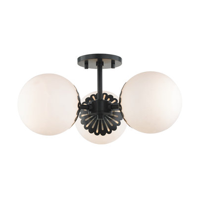 Plafonnier semi-encastré 3 lumières 17,5 po Deniaud