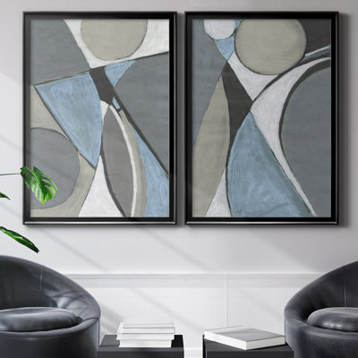 " A Soft Jeweled Geometric I " 2 - Pieces