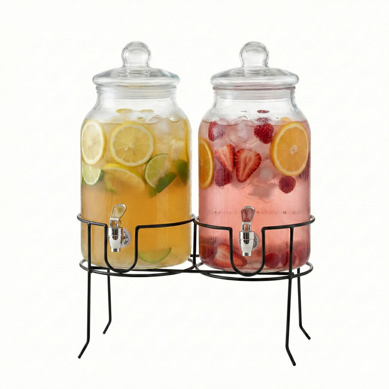 Izeck 128 fl. oz. Glass 2 - Piece Beverage Serving Set Pitcher Set