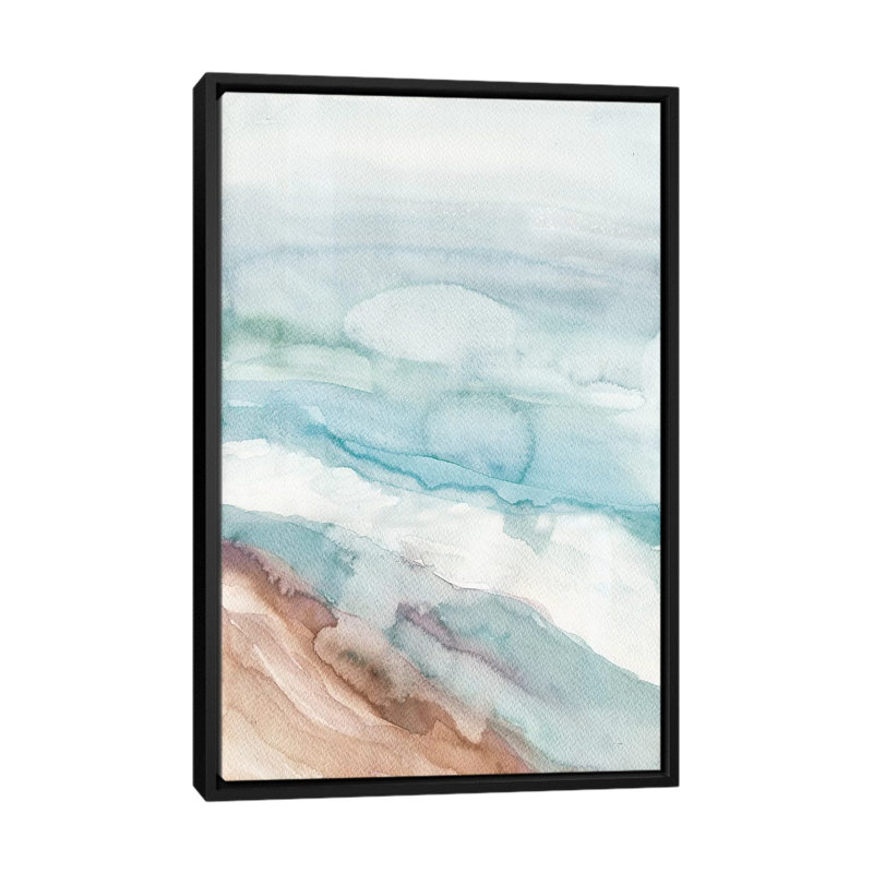 «Ocean Breeze», impression sur toile, H 26 po x l 18 po x P 1,5 po, Toile avec cadre noir, Pas de tapis