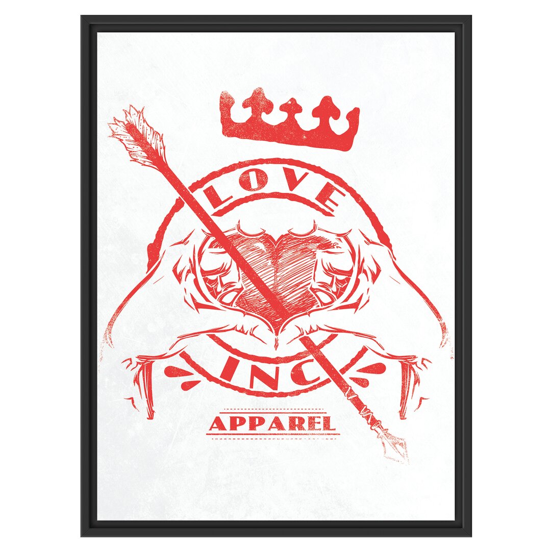 Gerahmtes Wandbild Love Inc Apparel-Licht