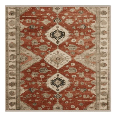 Machine Washable Overdyed Beige Area Rug