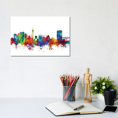 Tehran, Iran Skyline by Michael Tompsett - Wrapped Canvas Gallery-Wrapped Canvas Giclée