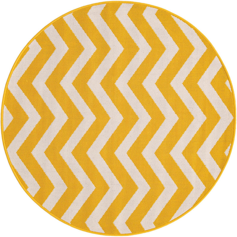Chevron Indoor / Outdoor Rug, Round 4'1"