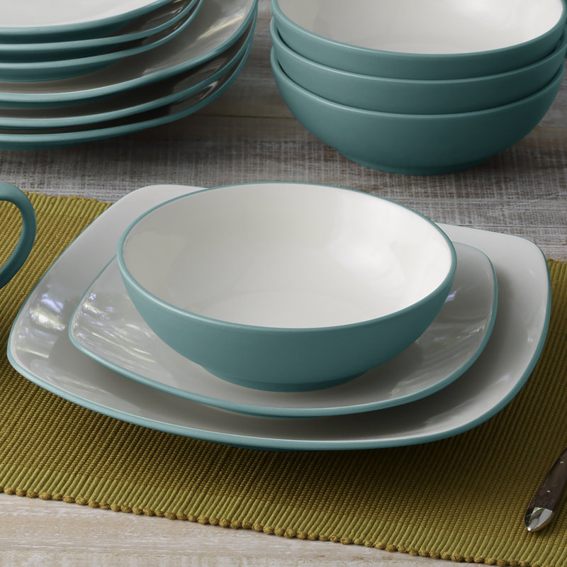 Noritake Colorwave Square Salad Plates, 8-1/4", Turquoise