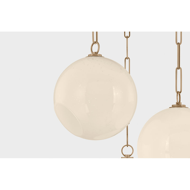 Troy Lighting Bramble Chandelier in Patina Brass, 3 Lights, 14.25" H x 26" W x 26" D