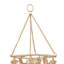 Carillon doré extérieur en métal Toomey Sun and Star avec perles de verre et clochettes