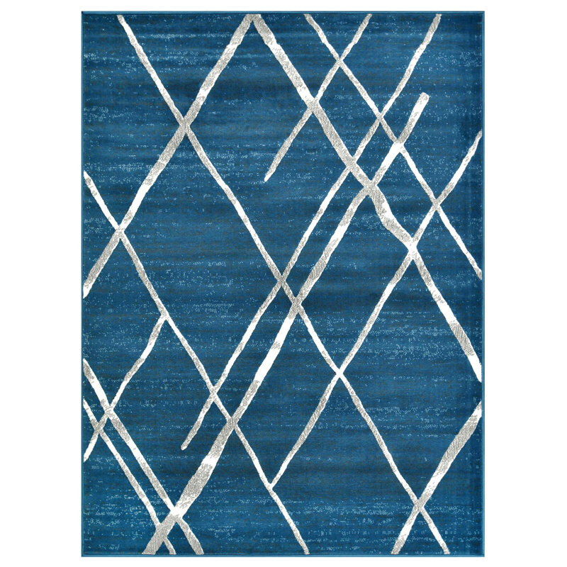 Geometric Indoor Rug, Rectangle 5' x 7'