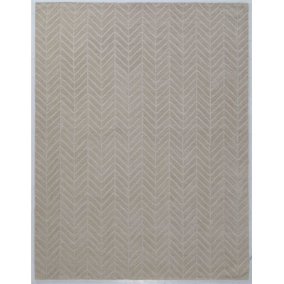 Tapis à chevrons touffeté à la main Aldin