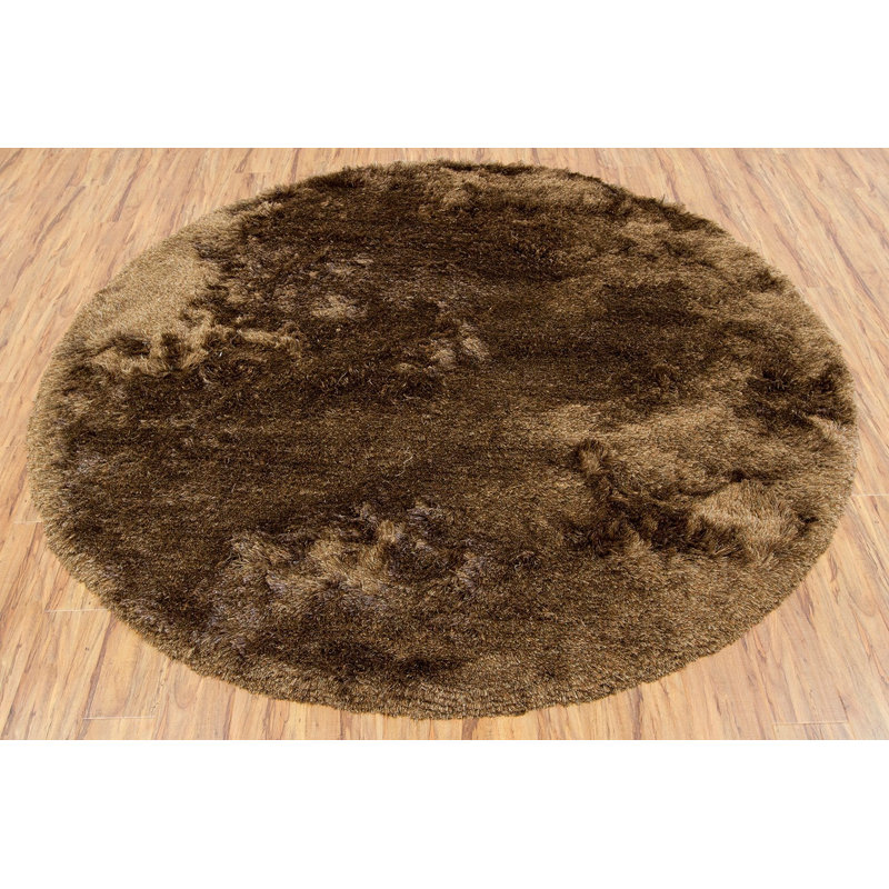 Tapis brun/brun clair foncé Heike, 9 pi x 13 pi