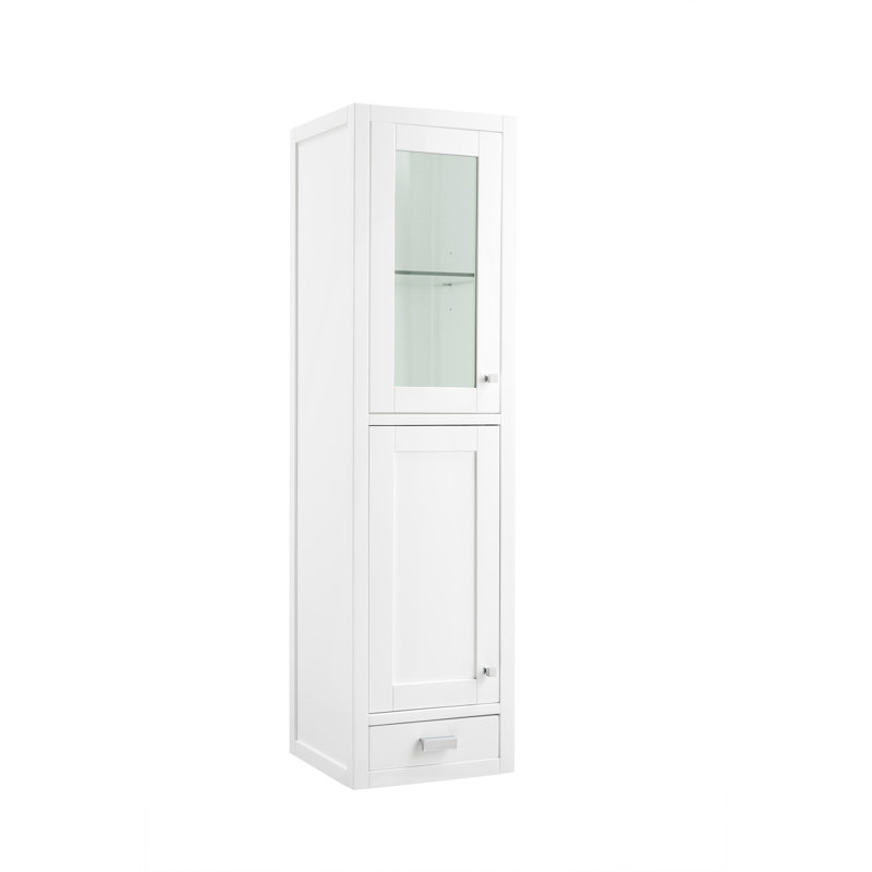 Addison 56" H Linen Cabinet, Left Handed, Glossy White