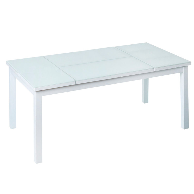 Zukowski Rectangular Metal Outdoor Coffee Table , 120cm cm W 60cm cm D, White