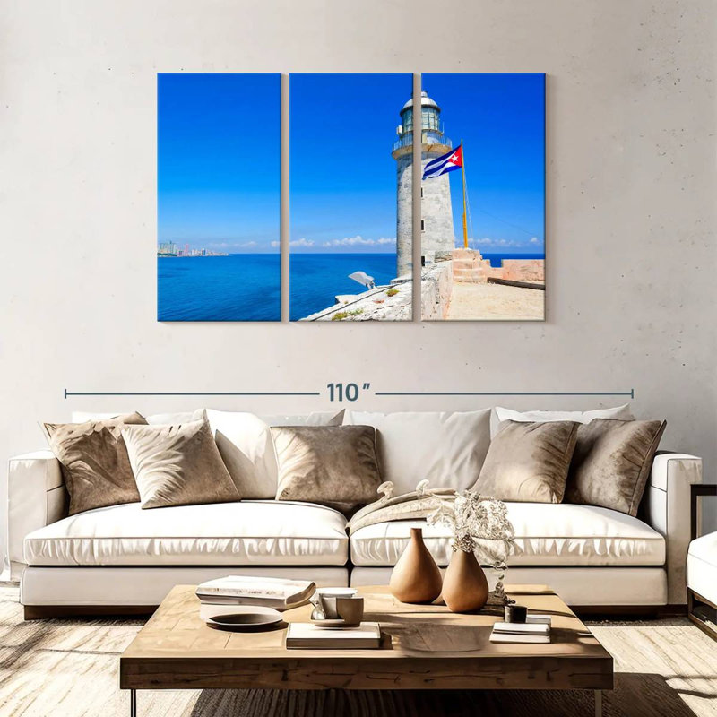Lilie El Morro Lighthouse, 48" H x 74" W