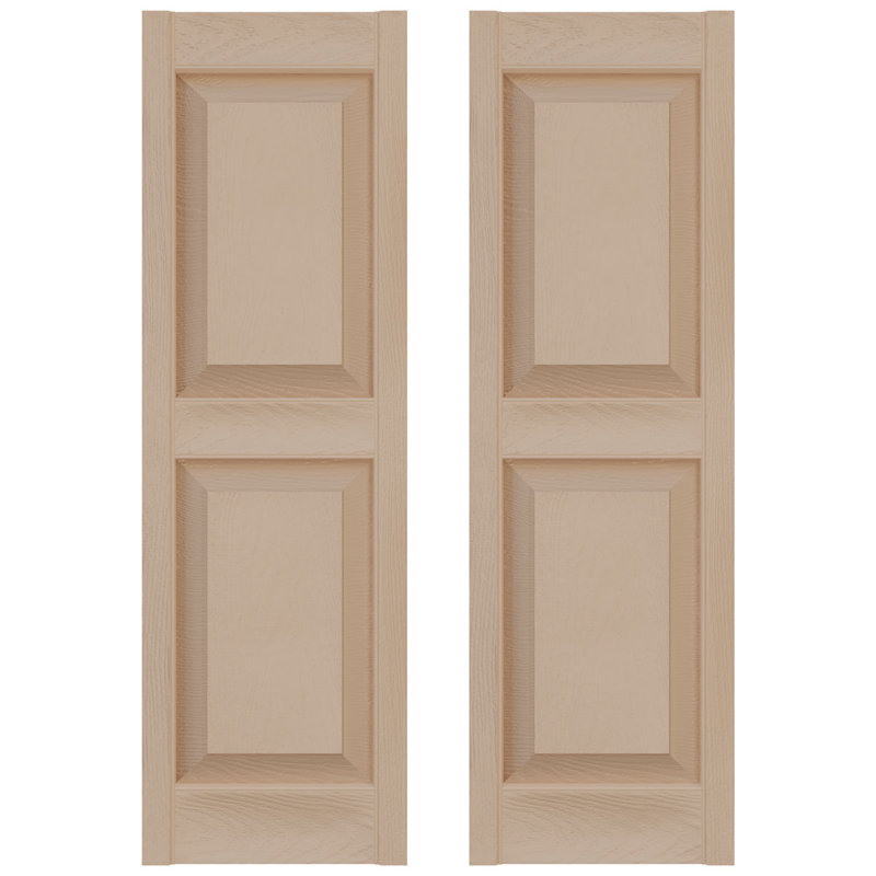 Builders Edge, deux panneaux égaux standards, volet à panneau surélevé simple, Osier, 14 ¾ po, 67 po