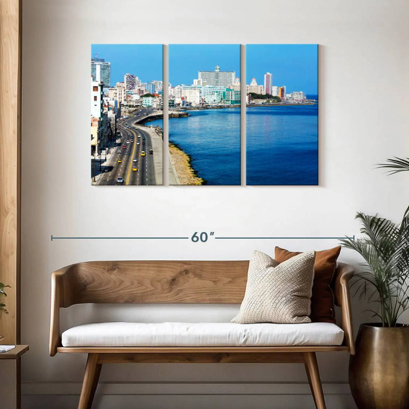 Nicci Malecon Coastal Skyline, 28" H x 45" W