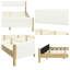 Structure de lit tapissier moderne blanc Boucle-689167195